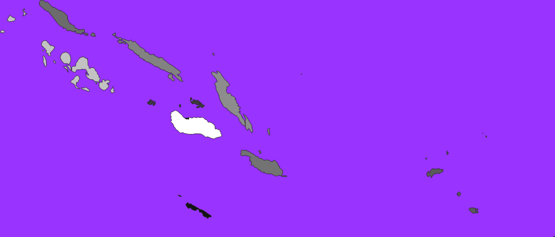 Solomon Islands elevation map